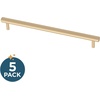 image:imageFranklin Brass 5Pack  Satin Gold Cabinet Handles 12 Inch Hole Center Modern Pulls for Drawers Kitchen Cabinet Door Dressers  OversizedSatin Gold