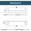 image:imageFranklin Brass Mirrored 10Pack Cabinet Handles 5116 Hole Center Matte Black Kitchen Drawer Pulls Dresser Furniture Hardware P40837KFBC