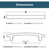image:imageFranklin Brass Pierce 5Pack Cabinet Handles 4 Hole Center Satin Nickel Kitchen Drawer Pulls Dresser Furniture Hardware P29615KSNB1