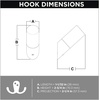 image:imageFranklin Brass Modern Slant 5Pack Single Wall Hooks 1Prong CoatHat Pine WoodWhite Hooks for Hanging Wall Mount Hanger Clothes Purse Bag Towel Organization Decorative Wall Hooks B41615PUWBPine Unfinished  Pure White